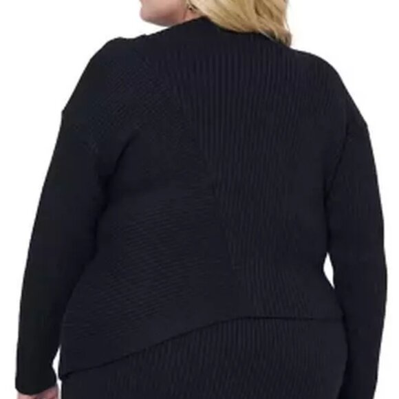 Edited by Remi Bader Women's Black Ribbed Sweater/NWT/1X - Picture 3 of 13